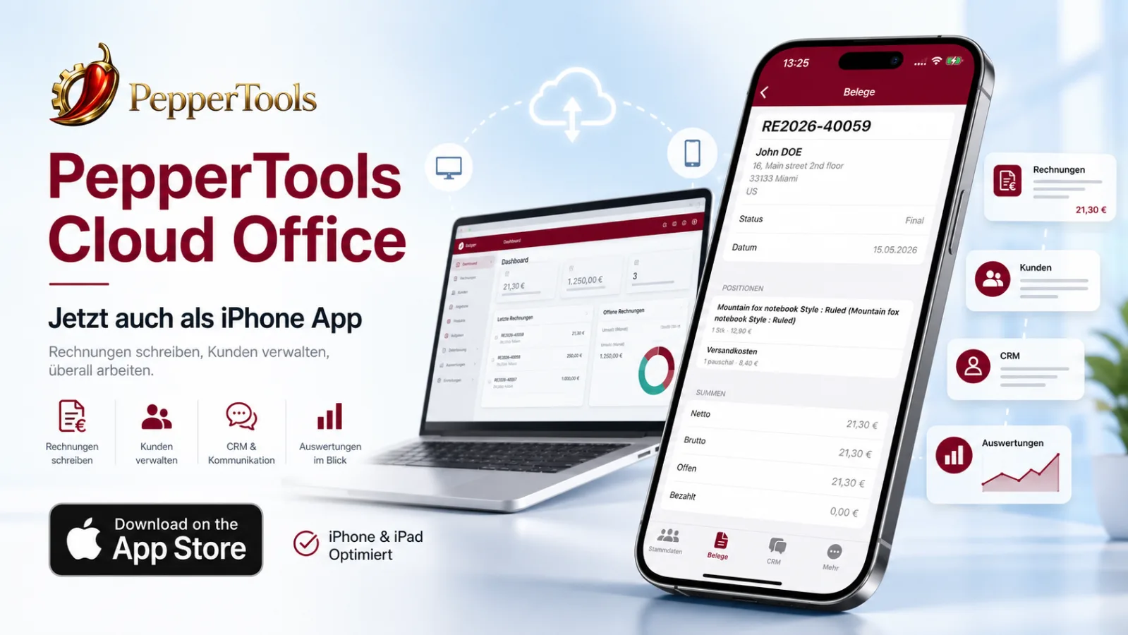 PepperTools Cloud Office jetzt auch als iOS-App verfügbar